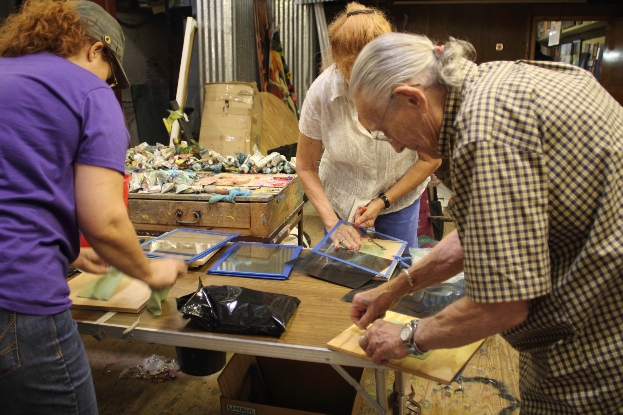 Sally, Ace, and Aubrey at work!