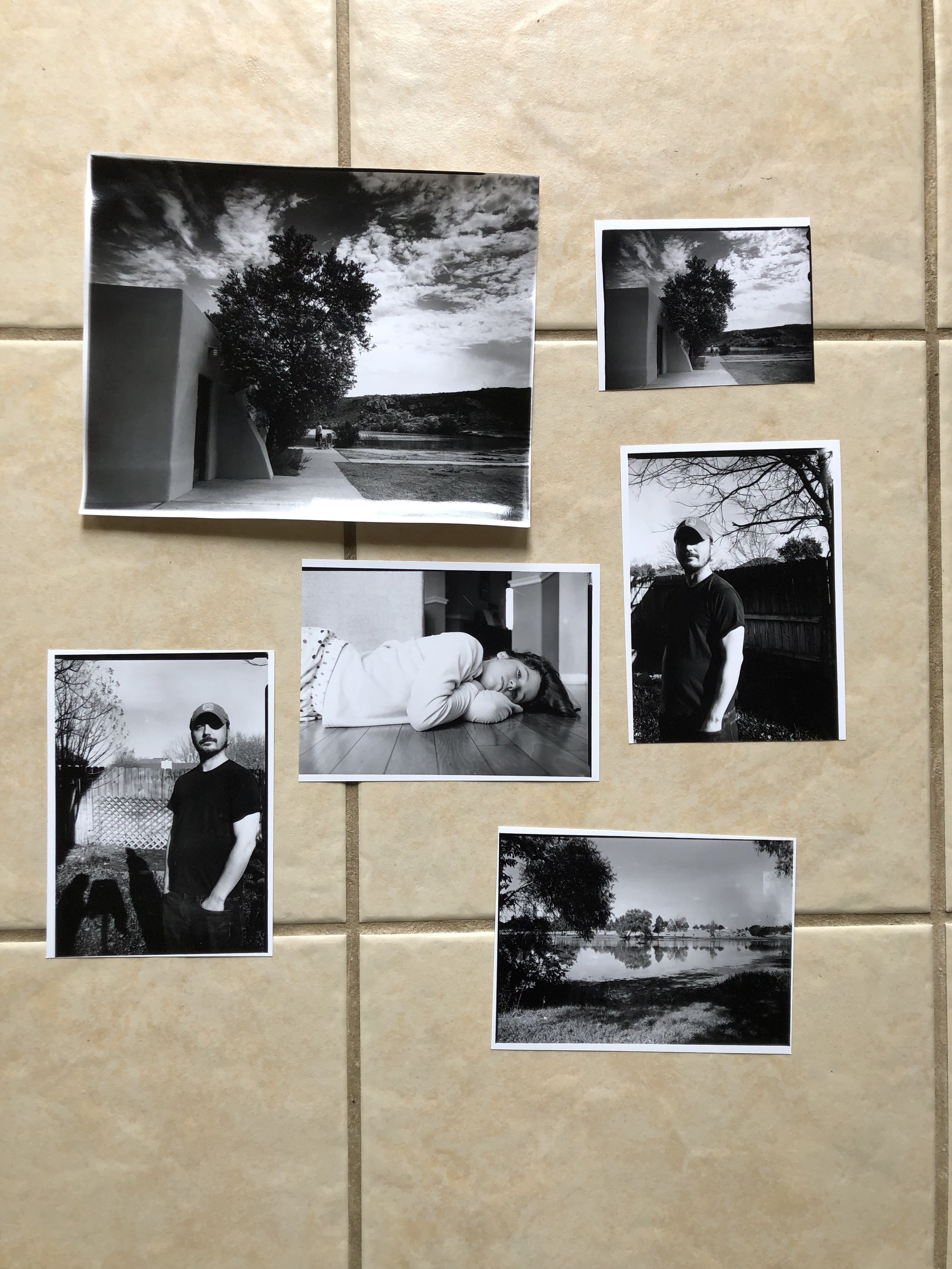 crummy cell phone photo of the prints