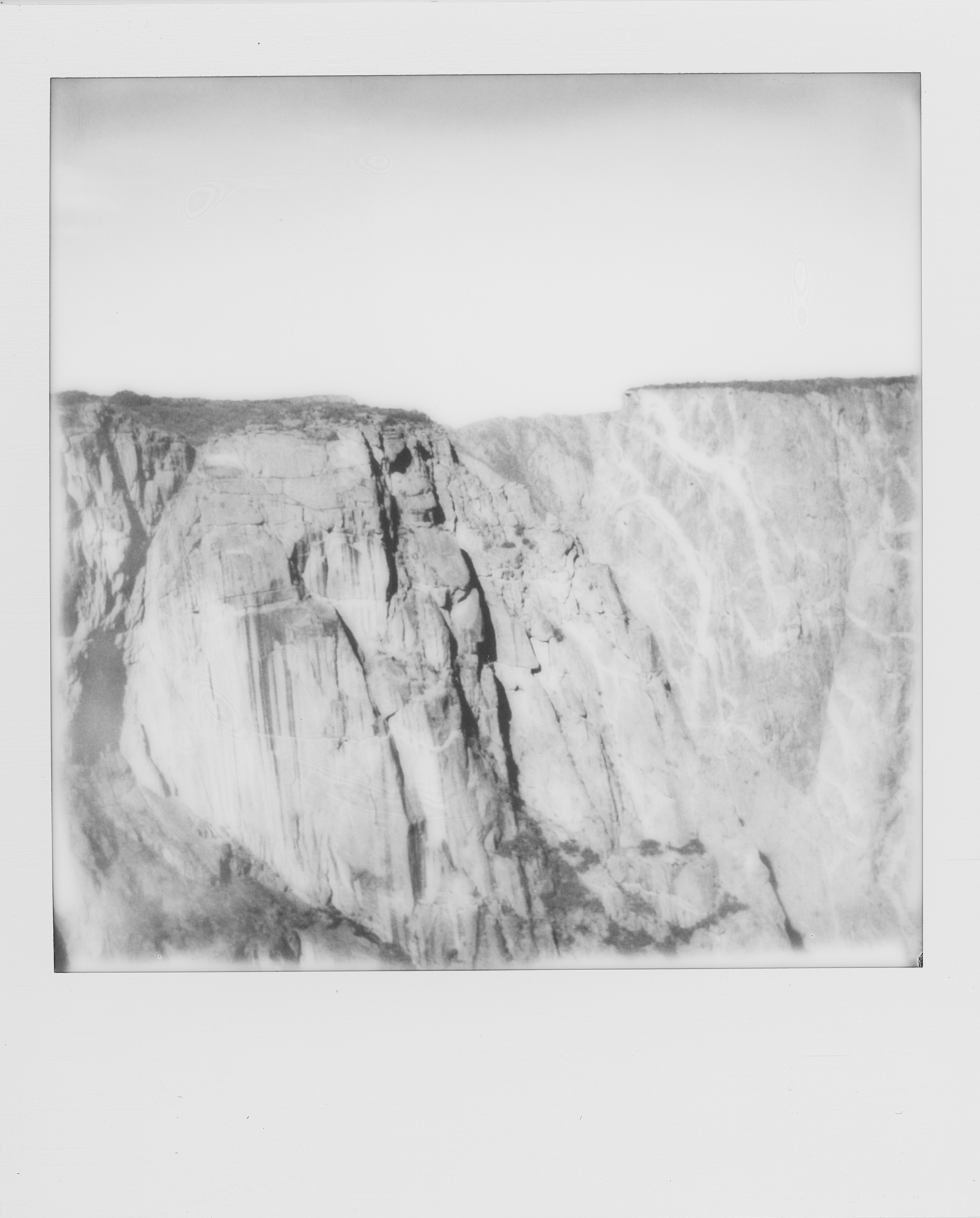 into the west Black Canyon of the Gunnison 2019 Polaroid b&w (4 of 7).jpg
