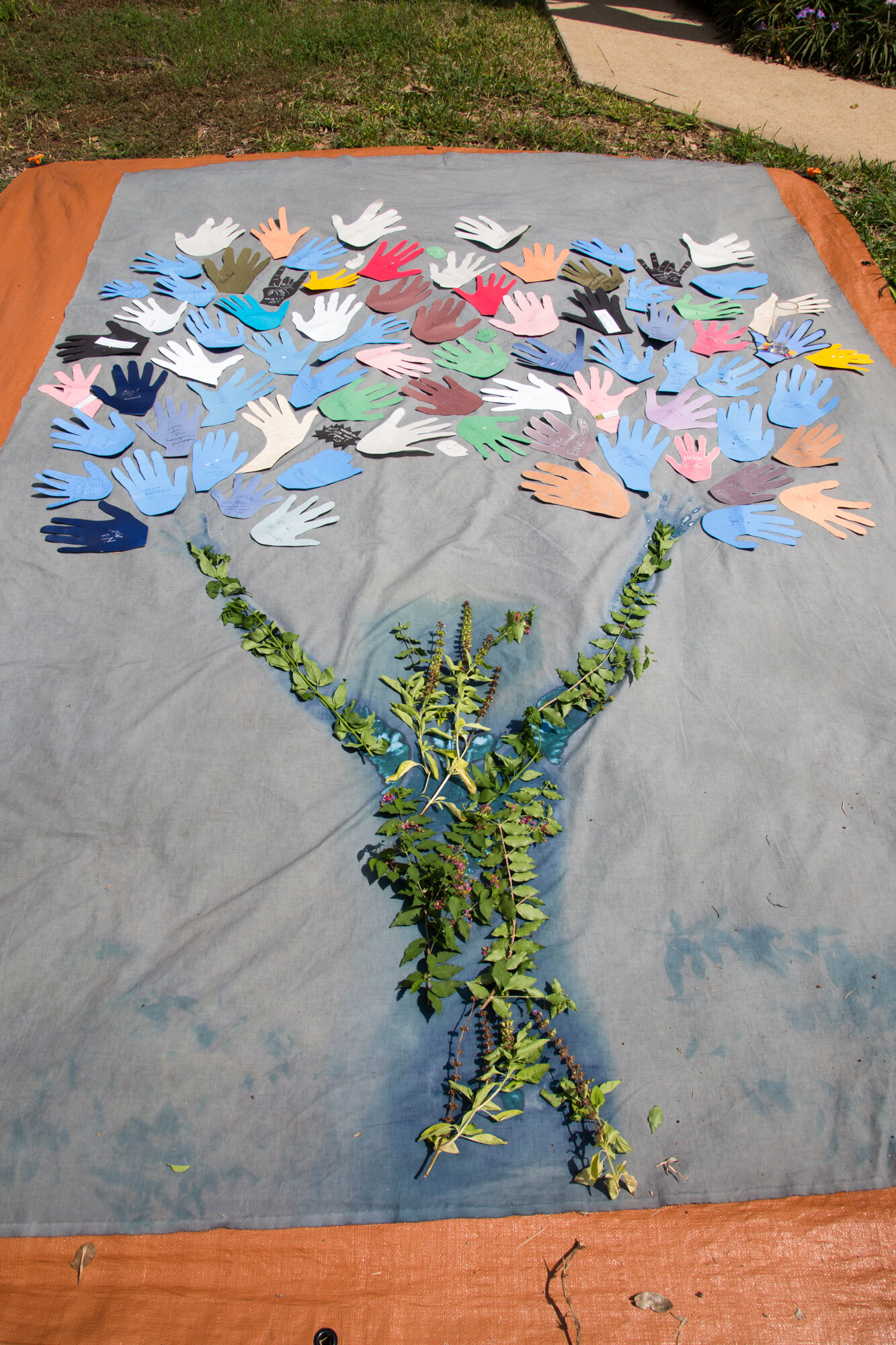 Here’s what it looked like before I took it back inside and removed all the hands